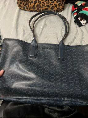 Michael Kors Navy MK Logo Tote